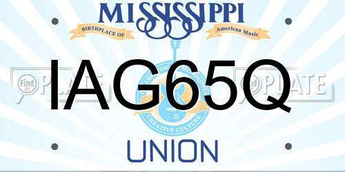 IAG65Q Mississippi License Plate