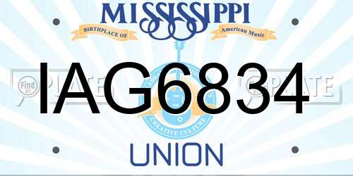 IAG6834 Mississippi License Plate