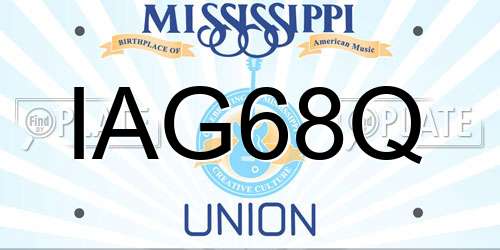 IAG68Q Mississippi License Plate