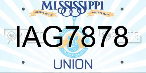 IAG7878 Mississippi License Plate