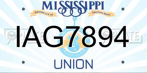 IAG7894 Mississippi License Plate