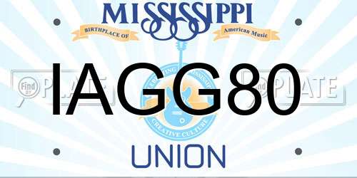 IAGG80 Mississippi License Plate