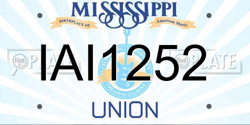 IAI1252 Mississippi License Plate
