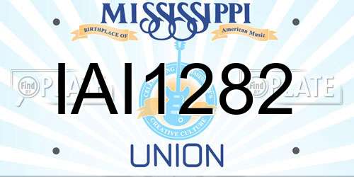 IAI1282 Mississippi License Plate