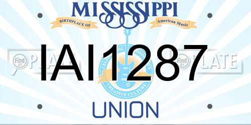 IAI1287 Mississippi License Plate