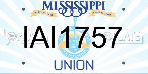 IAI1757 Mississippi License Plate