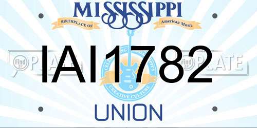 IAI1782 Mississippi License Plate