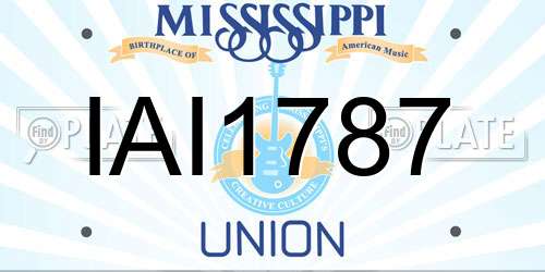 IAI1787 Mississippi License Plate
