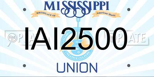IAI2500 Mississippi License Plate