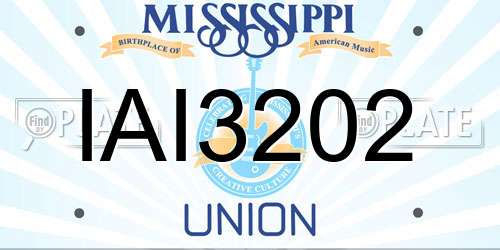 IAI3202 Mississippi License Plate