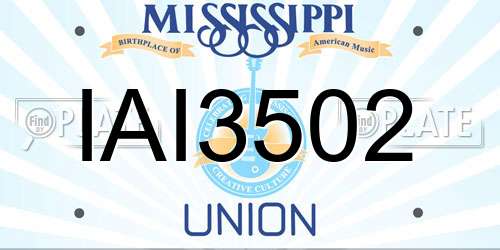 IAI3502 Mississippi License Plate