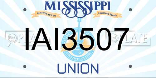 IAI3507 Mississippi License Plate