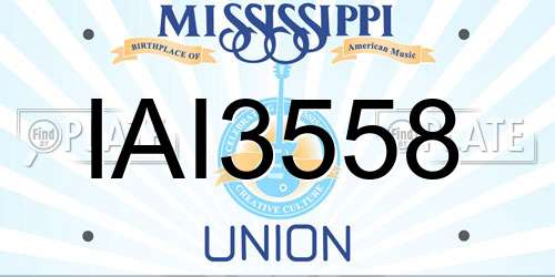 IAI3558 Mississippi License Plate