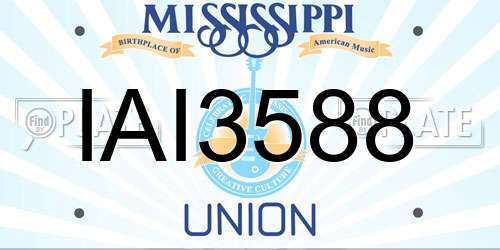 IAI3588 Mississippi License Plate