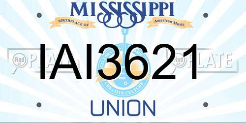 IAI3621 Mississippi License Plate