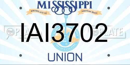 IAI3702 Mississippi License Plate