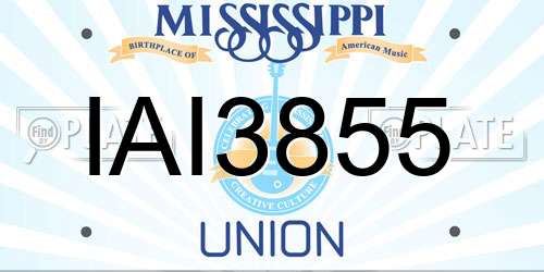 IAI3855 Mississippi License Plate