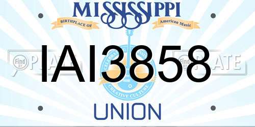 IAI3858 Mississippi License Plate