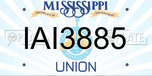 IAI3885 Mississippi License Plate