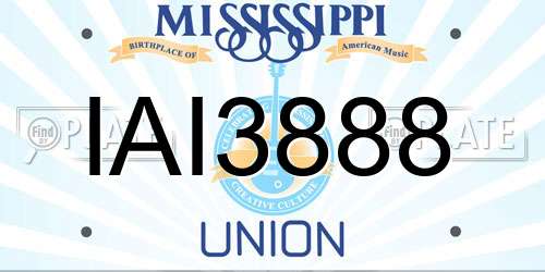 IAI3888 Mississippi License Plate