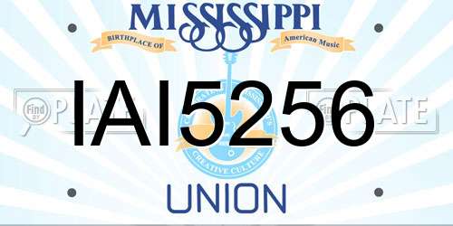 IAI5256 Mississippi License Plate
