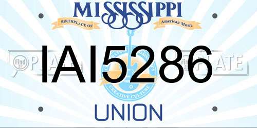 IAI5286 Mississippi License Plate