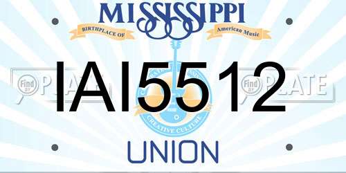 IAI5512 Mississippi License Plate