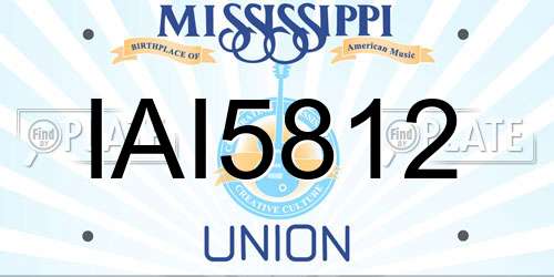 IAI5812 Mississippi License Plate