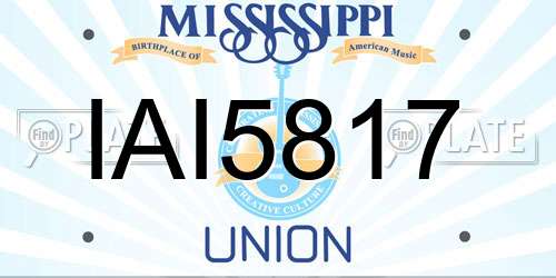 IAI5817 Mississippi License Plate