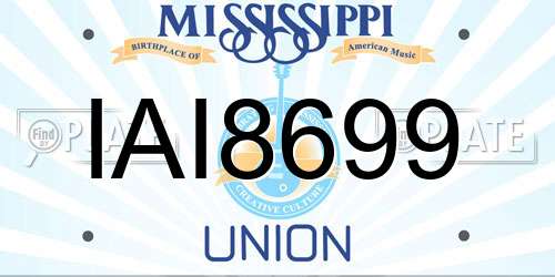 IAI8699 Mississippi License Plate