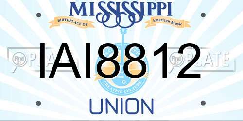 IAI8812 Mississippi License Plate