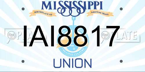 IAI8817 Mississippi License Plate
