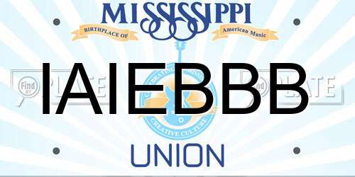 IAIEBBB Mississippi License Plate