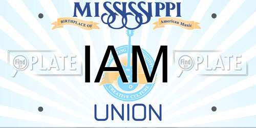 IAM Mississippi License Plate