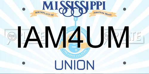 IAM4UM Mississippi License Plate