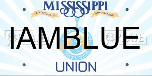 IAMBLUE Mississippi License Plate