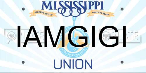 IAMGIGI Mississippi License Plate