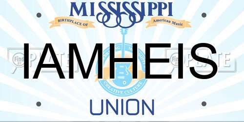 IAMHEIS Mississippi License Plate