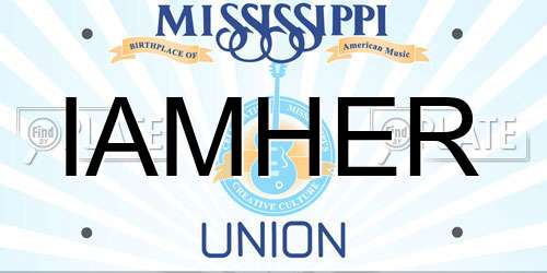 IAMHER Mississippi License Plate