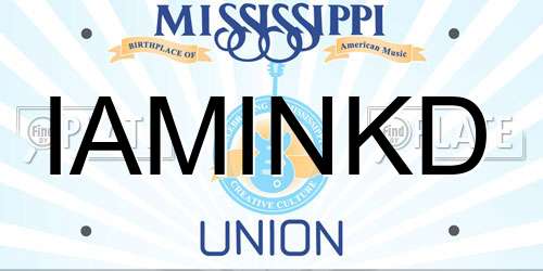 IAMINKD Mississippi License Plate