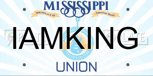 IAMKING Mississippi License Plate