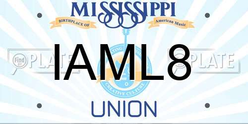 IAML8 Mississippi License Plate