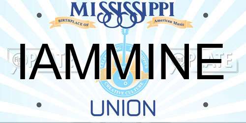 IAMMINE Mississippi License Plate