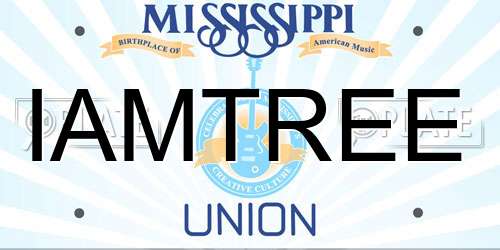 IAMTREE Mississippi License Plate