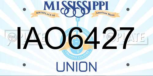 IAO6427 Mississippi License Plate