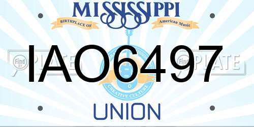 IAO6497 Mississippi License Plate