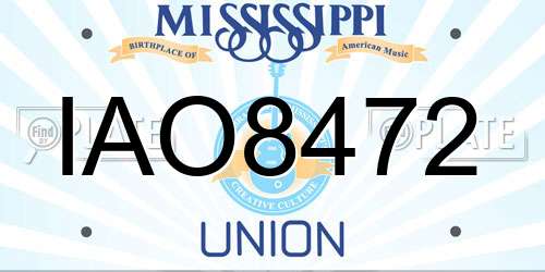 IAO8472 Mississippi License Plate