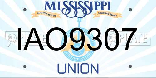 IAO9307 Mississippi License Plate