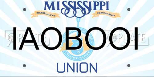 IAOBOOI Mississippi License Plate