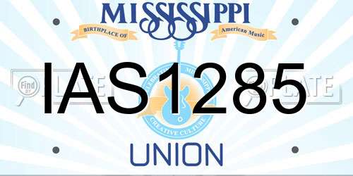 IAS1285 Mississippi License Plate